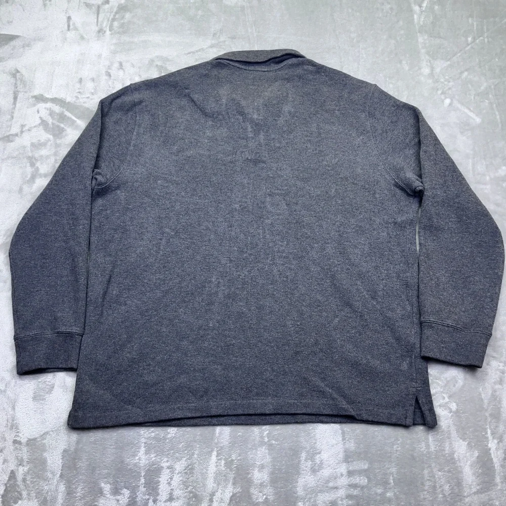 Polo Ralph Lauren Mens XL Gray Long Sleeve Quarter Zip‎ Pullover Sweater Preppy